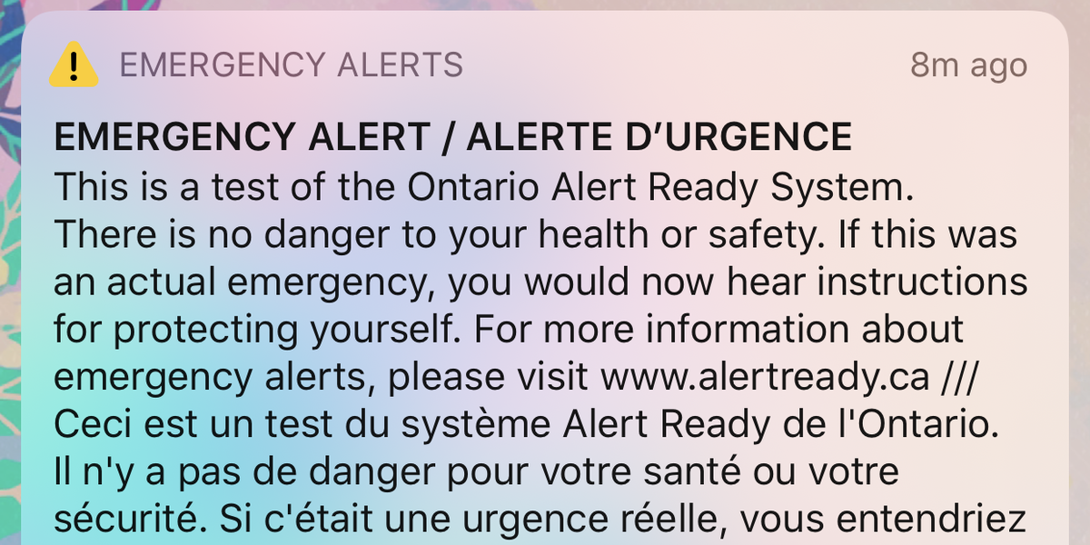 Canada S Emergency Alert System Test Messages Scared A Bunch Of People Narcity Canada S Emergency Alert System Test Messages Scared A Bunch Of People Narcity