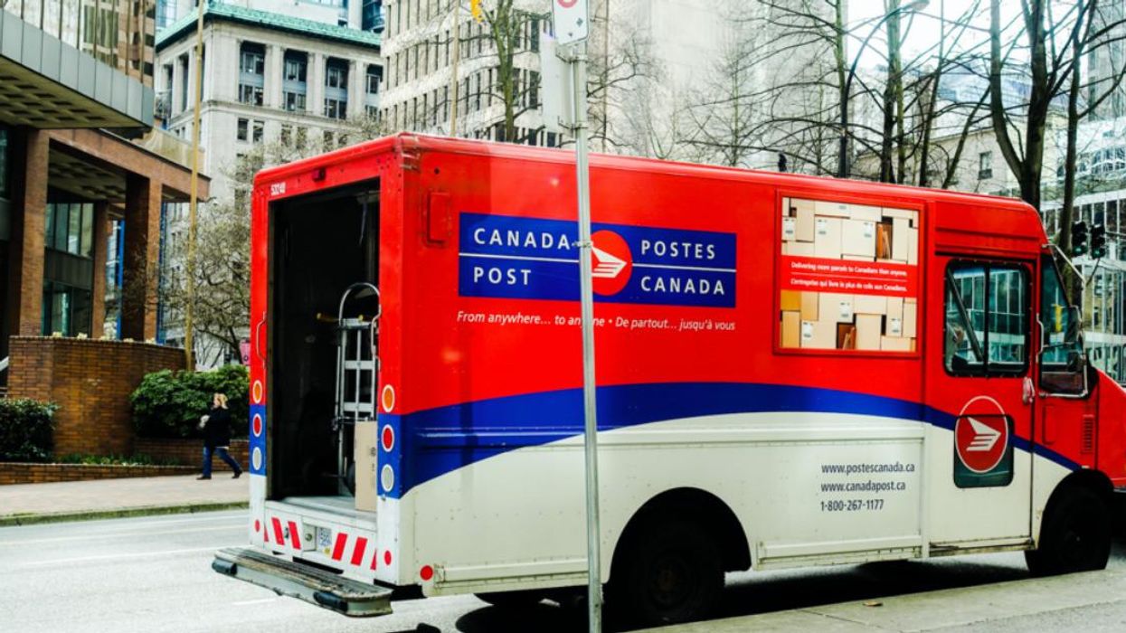 Canada Post Delivery Truck in Vancouver, B.C.