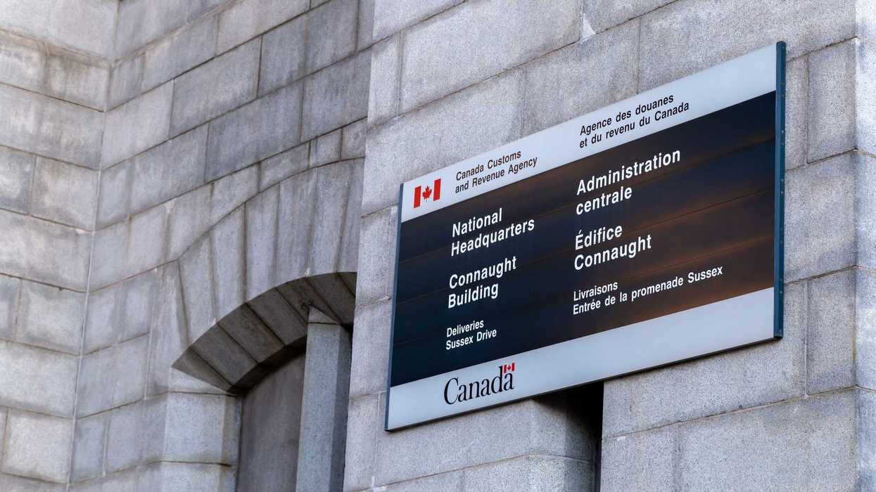 canada revenue agency sign on exterior of building in ottawa