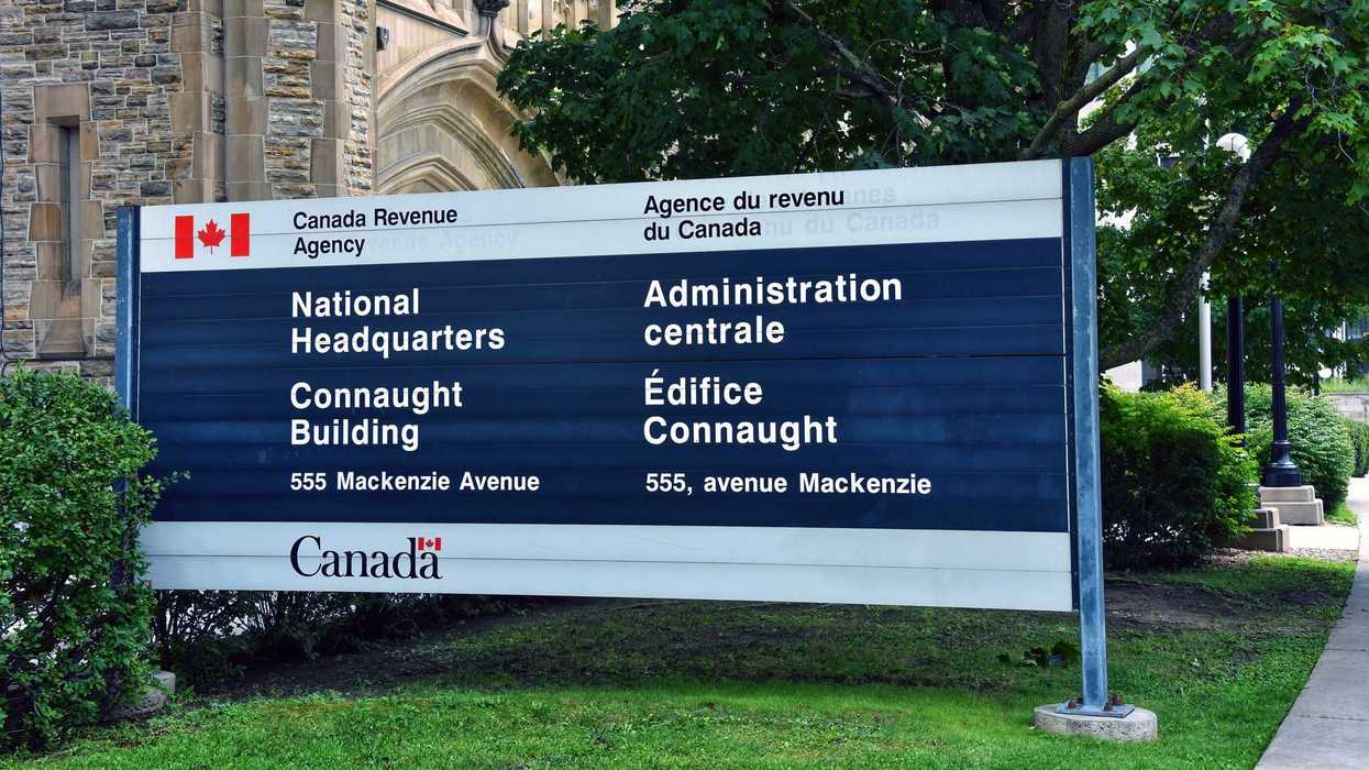 canada revenue agency sign outside building in ottawa