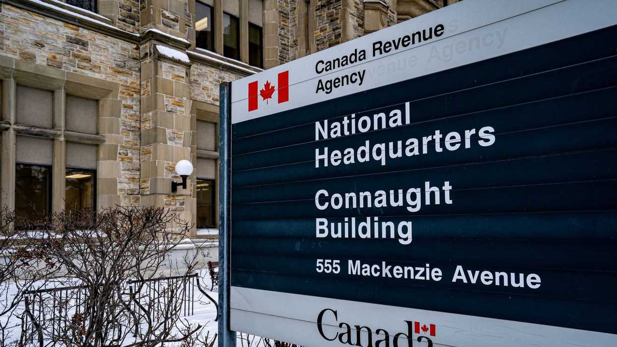 canada revenue agency sign outside of building in ottawa