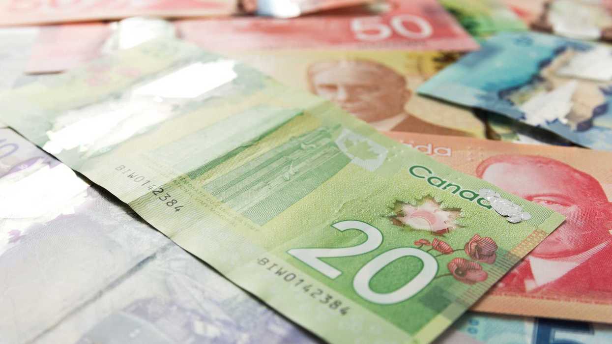 canadian $20, $50 and $100 banknotes