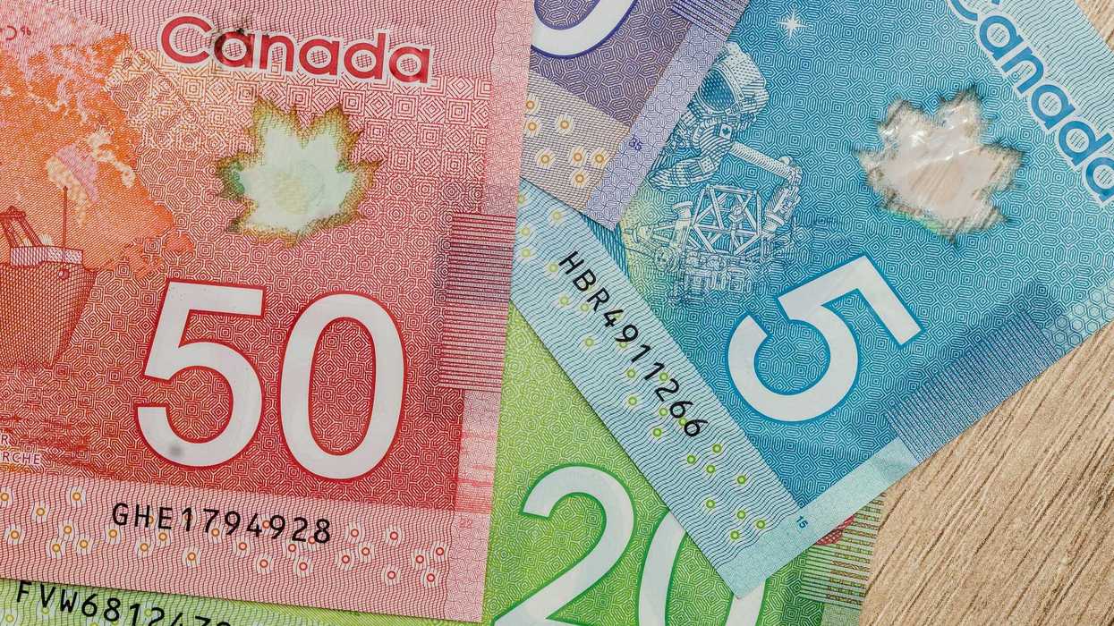 canadian $50, $20, $10 and $5 banknotes