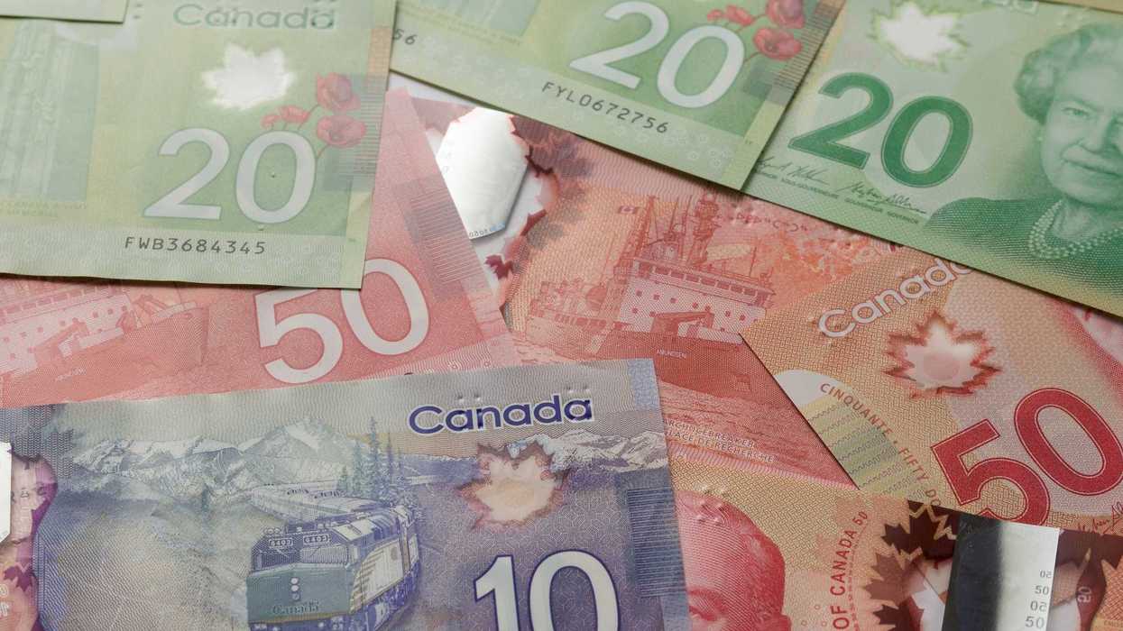 canadian $50, $20 and $10 banknotes