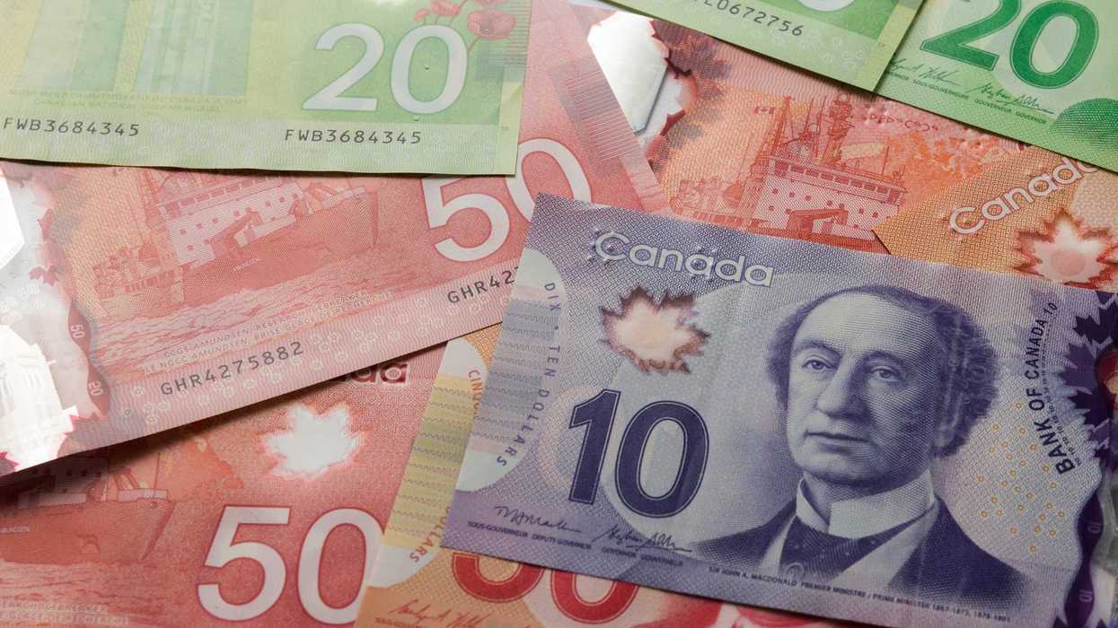 canadian $50, $20 and $10 banknotes