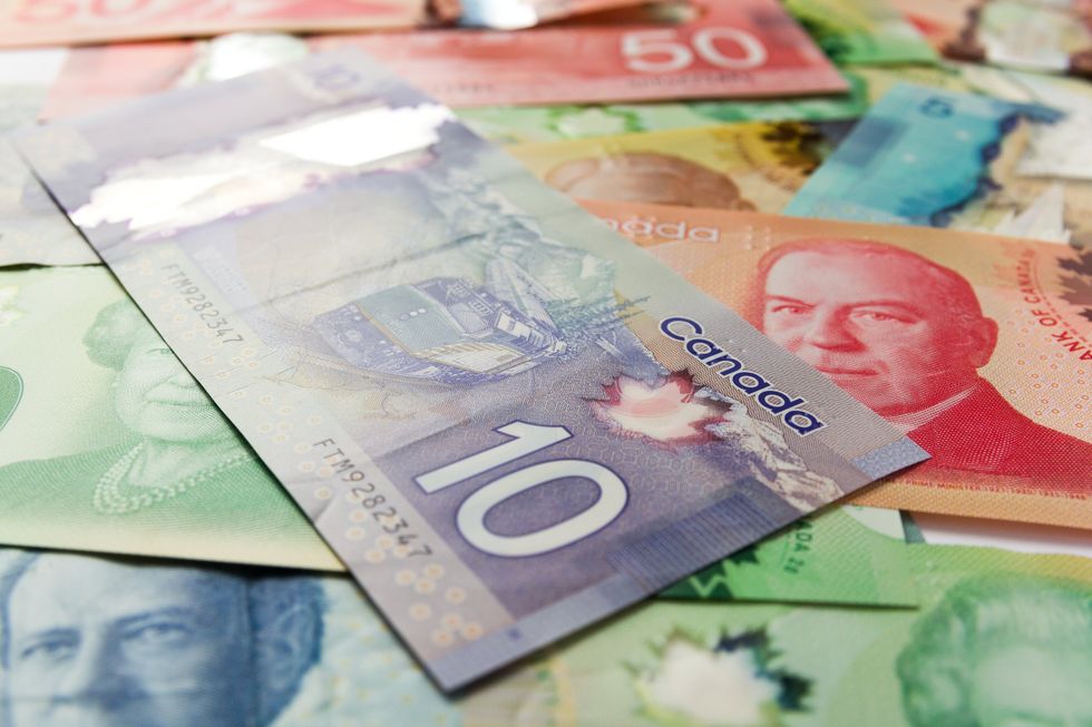 Canadian banknotes.