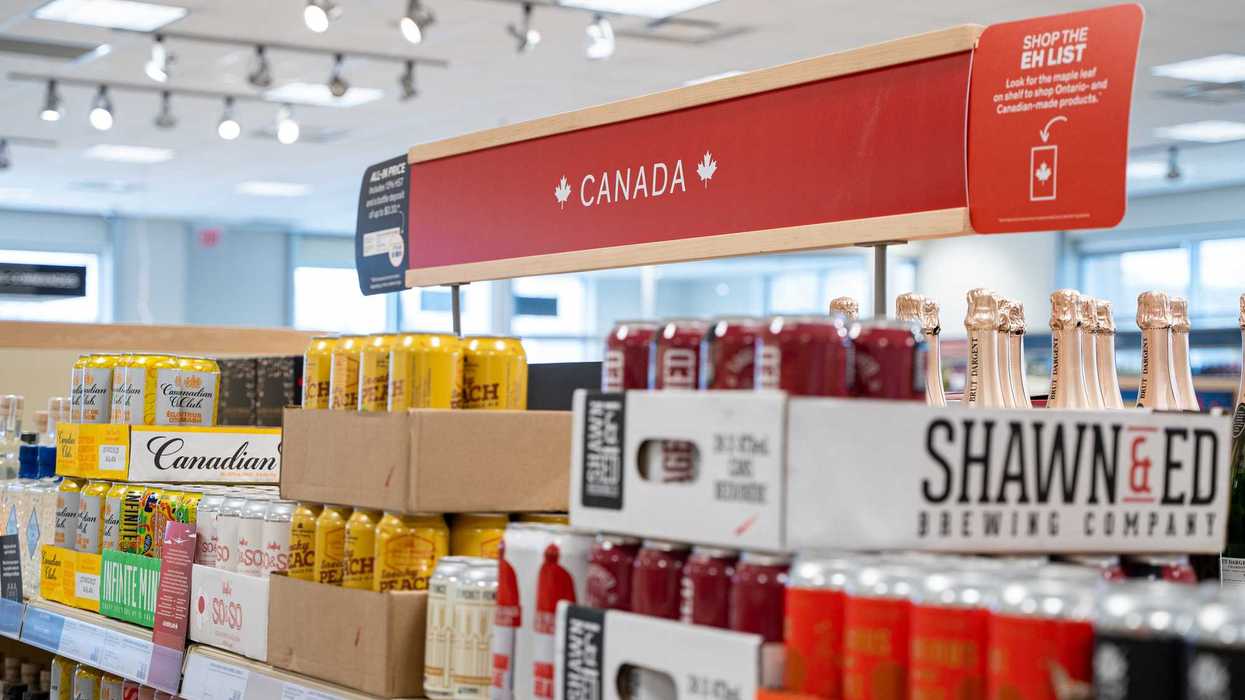 Canadian beer aisle at LCBO.