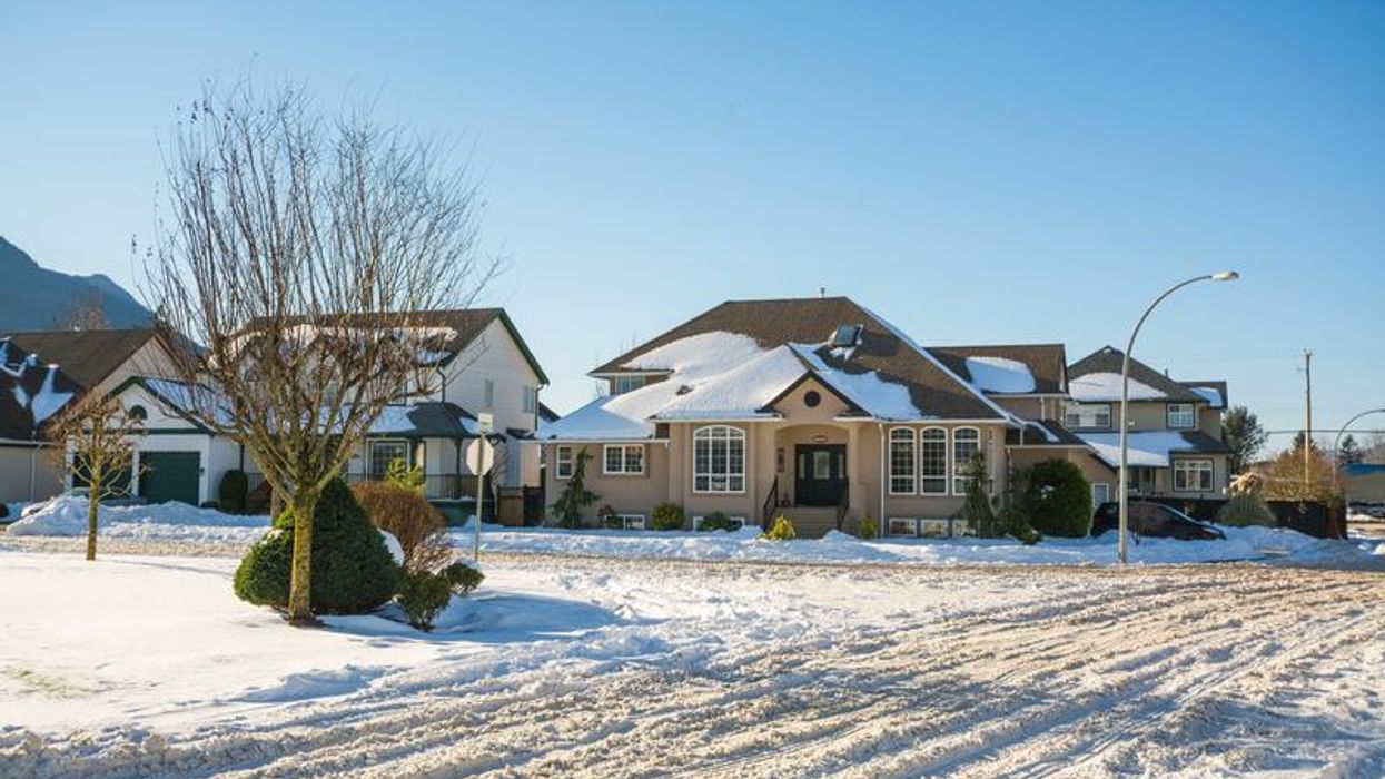 Canadian homes during winter.