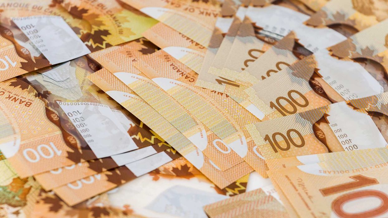 Canadian hundred-dollar bills.