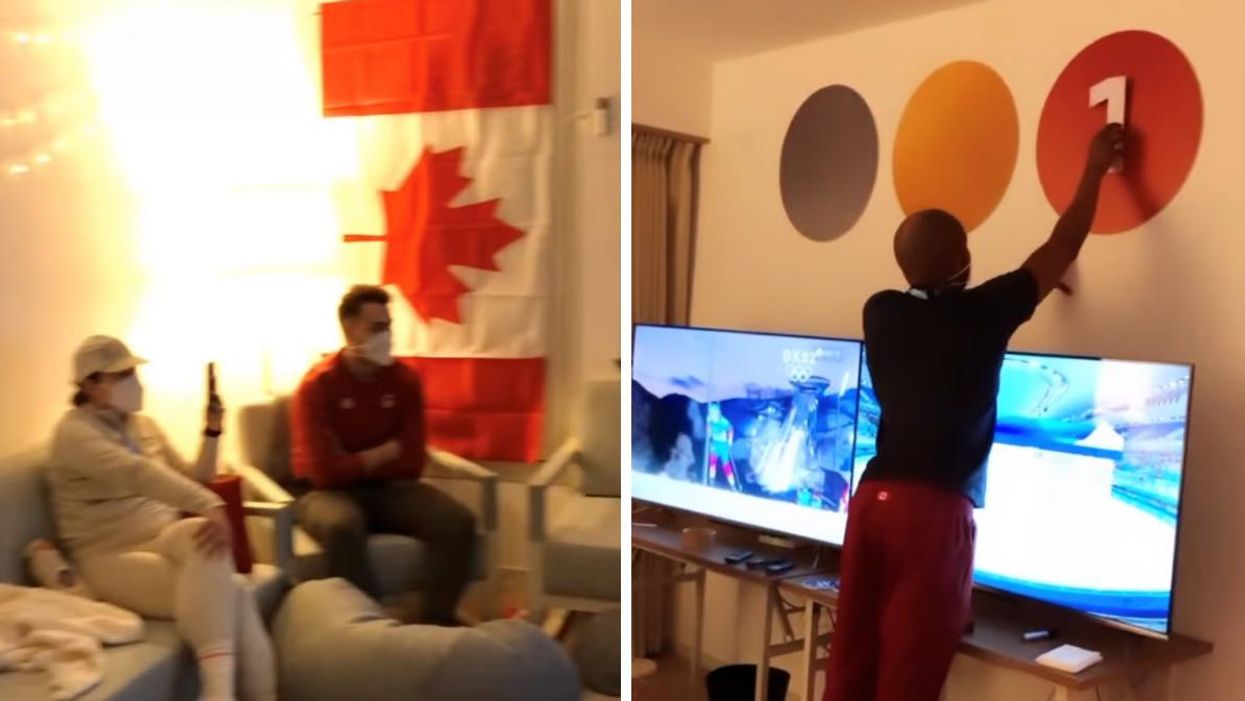 Canadian Olympians Have Their Own Medal Table In The Athletes' Village To Track Canada's Wins