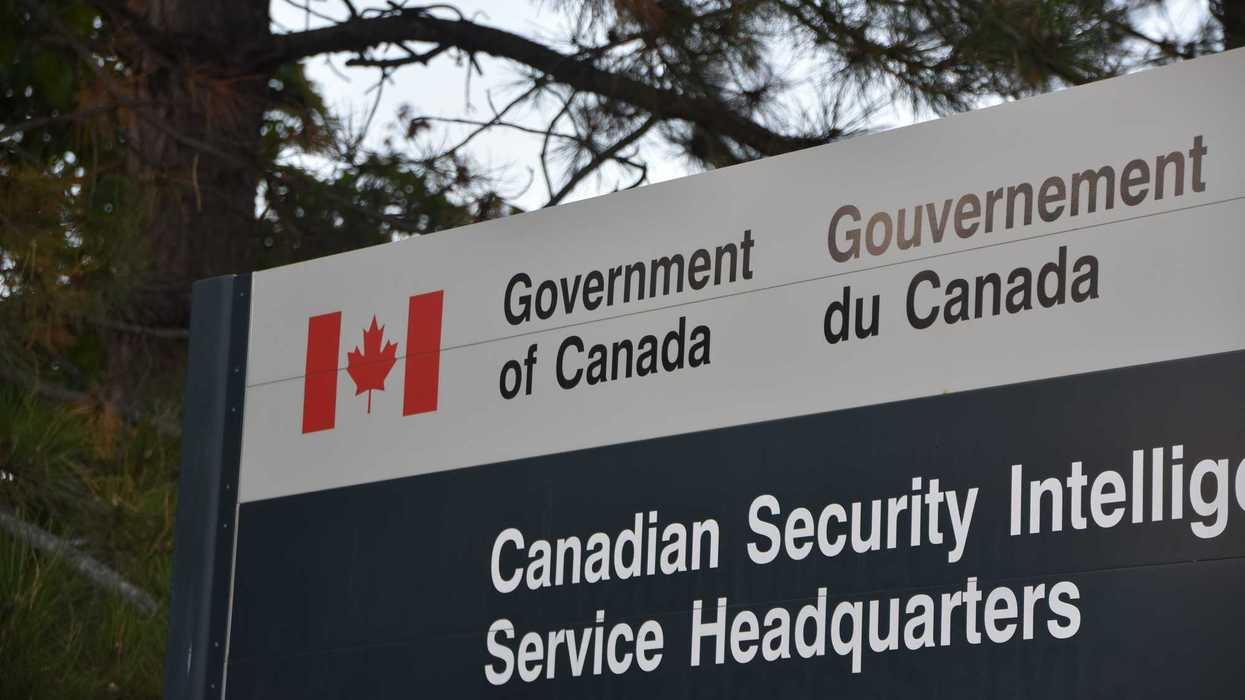 Canadian Security Intelligence Service sign with government of canada logo