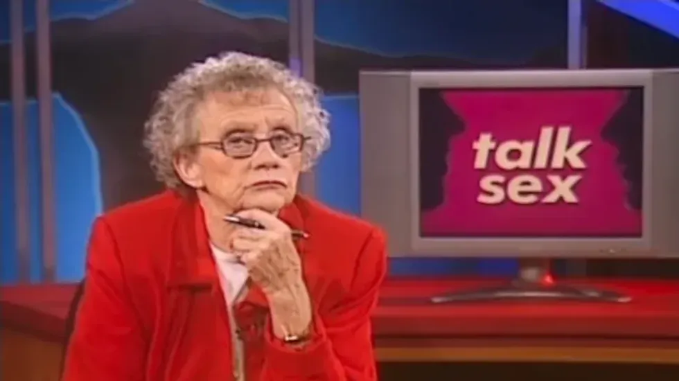 Canadian sex educator Sue Johanson on her "Talk Sex" show.