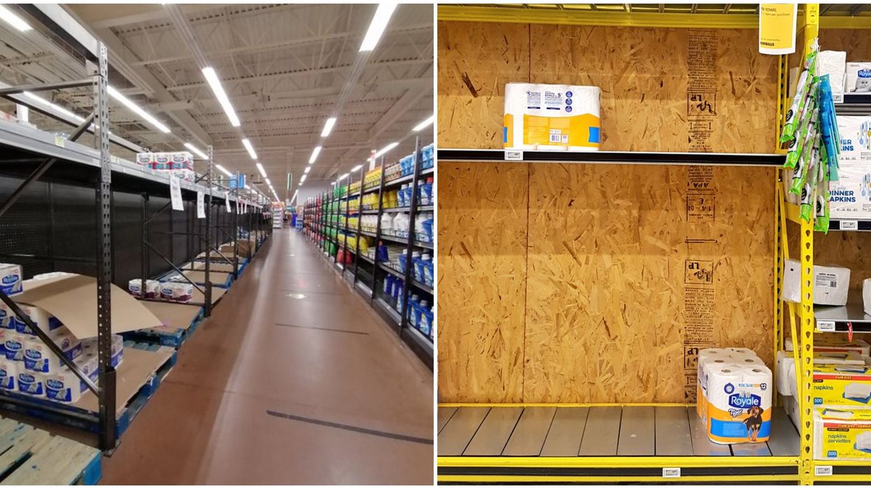 Canadian Shelves See Empty Toilet Paper Shelves As Second Wave Of COVID-19 Looms