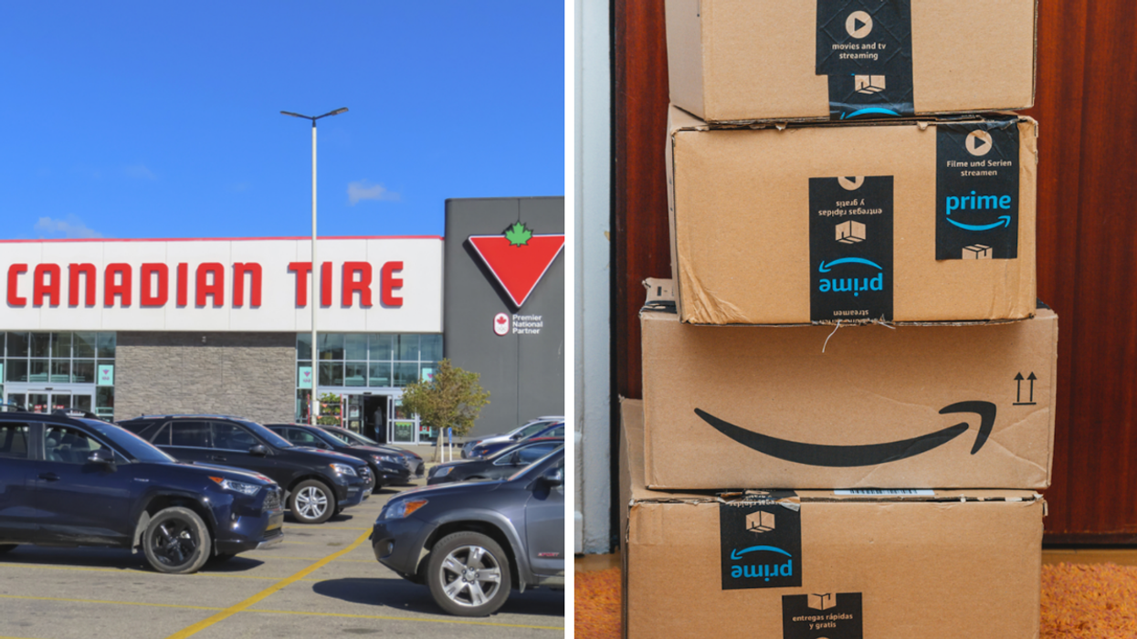 Canadian Tire. Droite : Amazon.