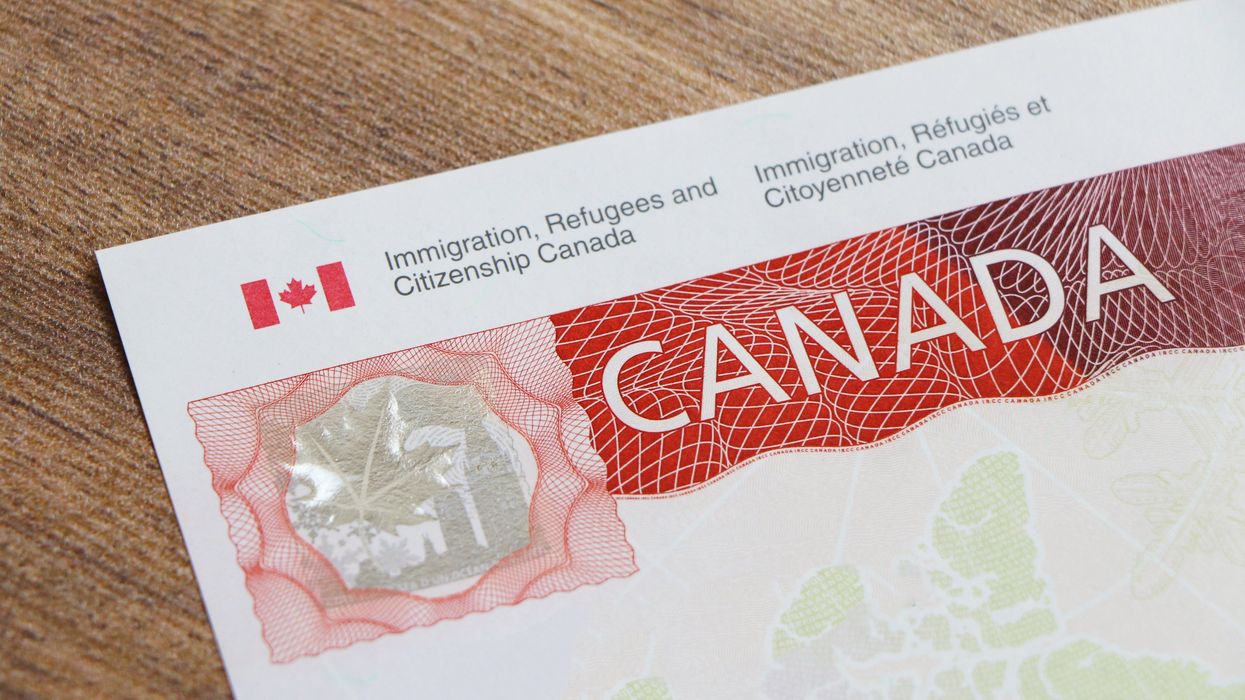 Canadian work permit (illustrative).