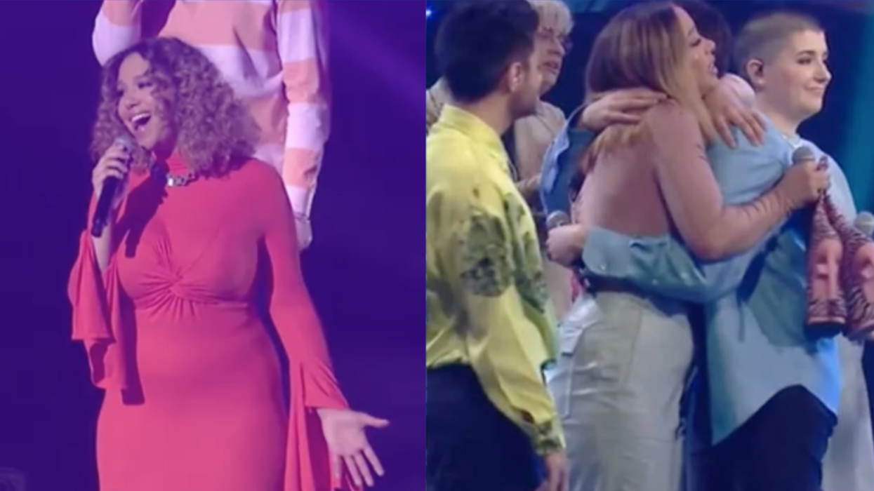 Candidat.es de Star Académie sur scène.