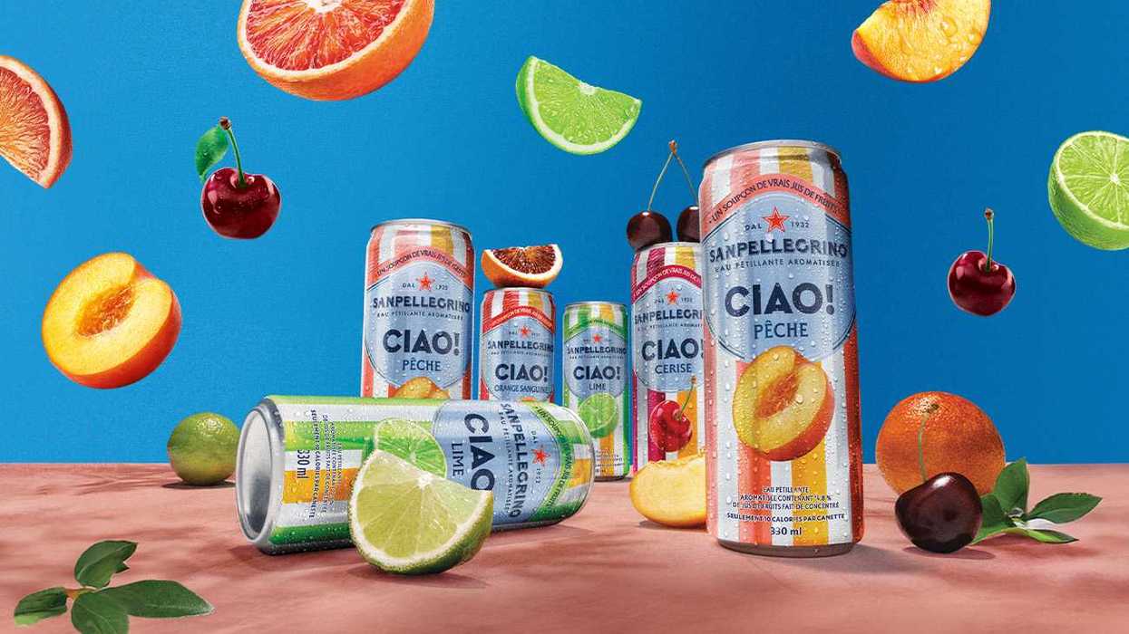 Canettes de Sanpellegrino CIAO! Les nouvelles eaux pétillantes aromatisées Sanpellegrinos eaux pétillantes aromatisées Sanpellegrino CIAO!