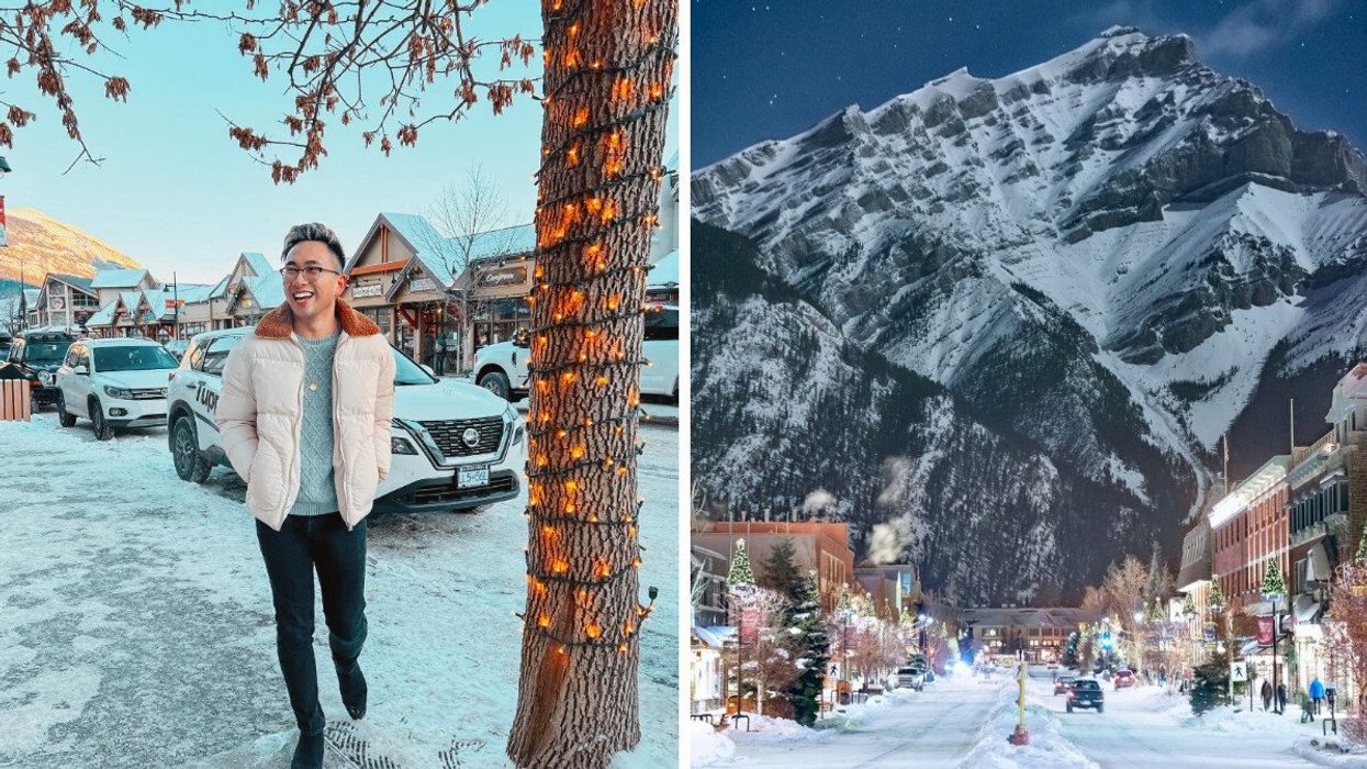 Canmore Alberta. Right: Banff.