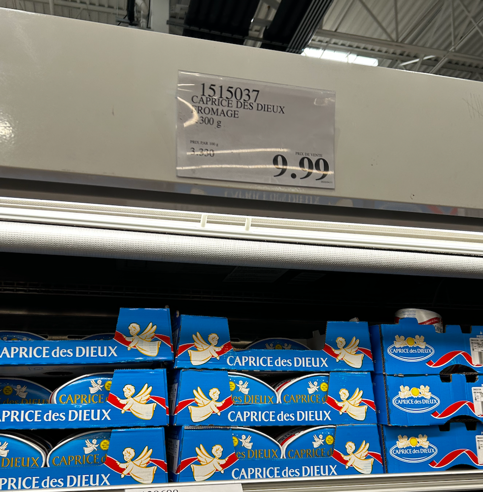 Caprice des dieux de la section des fromages au Costco.