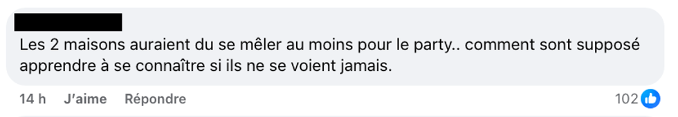 Capture d'\u00e9cran : Commentaire sur la page officielle d'Occupation Double.