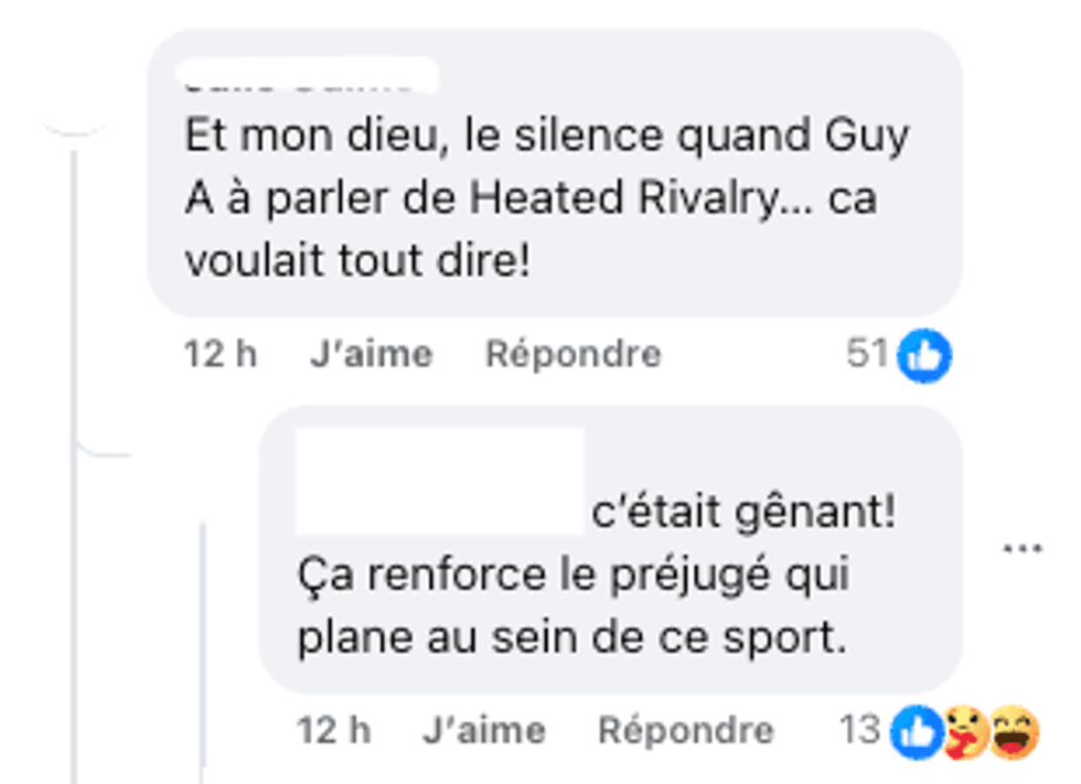 Capture d'\u00e9cran d'un commentaire Facebook.