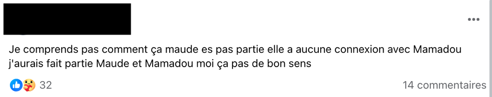 Capture d'\u00e9cran des commentaires dans un groupe fan d'OD sur Facebook : Les fans r\u00e9clament le d\u00e9part de Maude.