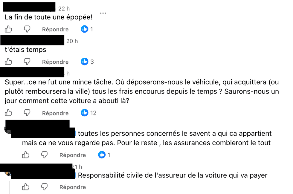 Capture d'\u00e9cran des commentaires sous la publication du maire de Terrebonne Mathieu Traversy.