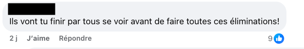 Capture d'\u00e9cran des commentaires sur la page Facebook d'Occupation Double.