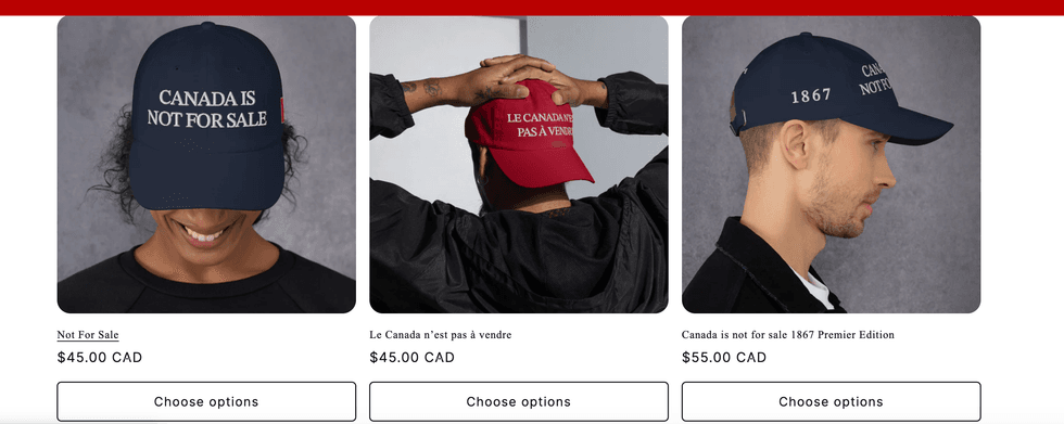 Capture d'\u00e9cran du site Web Strong and Free Hat.