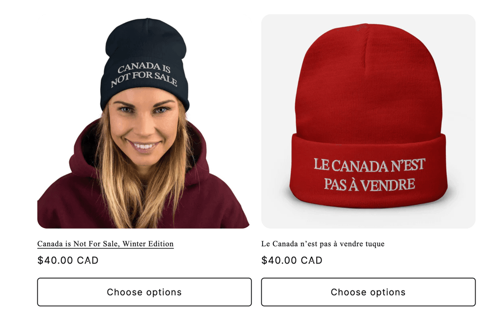 Capture d'\u00e9cran du site Web Strong and Free Hat.