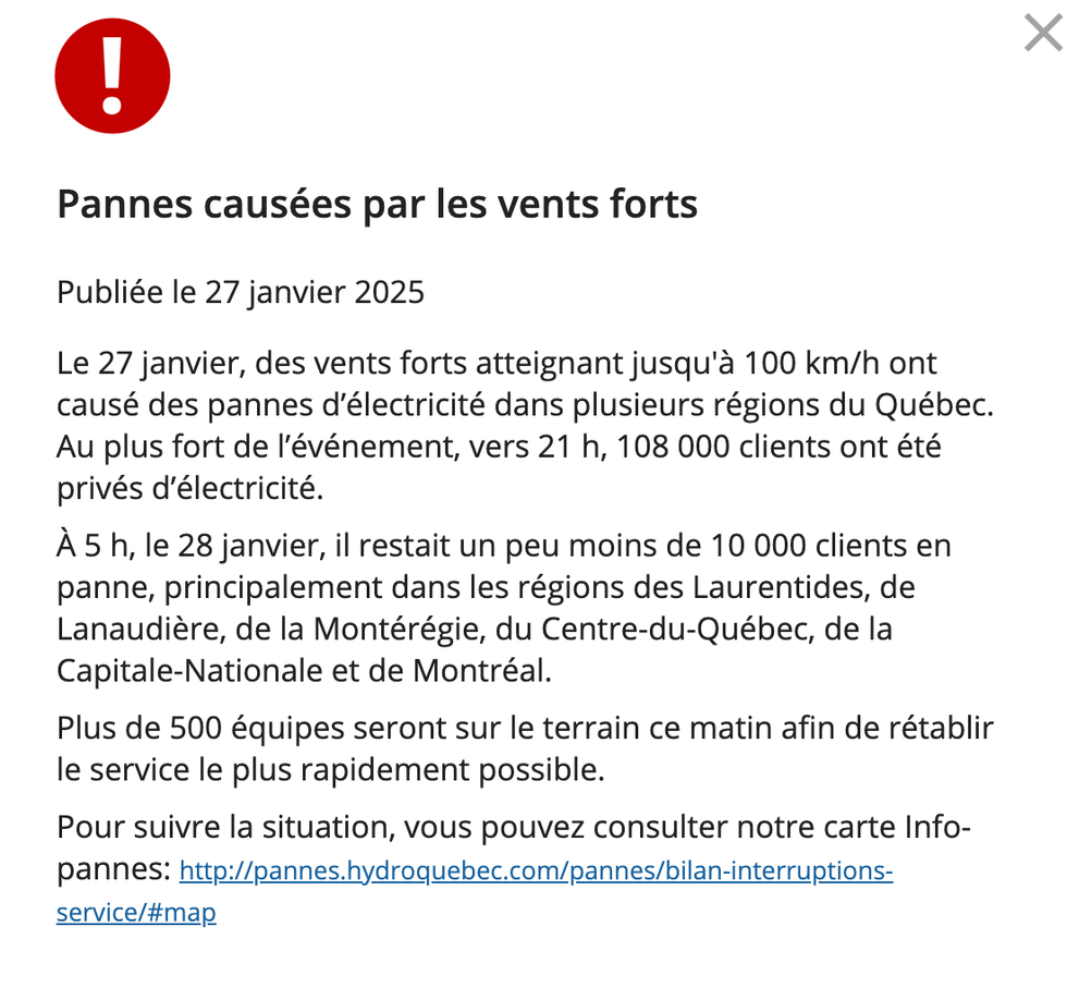 Capture d'\u00e9cran Hydro-Qu\u00e9bec.
