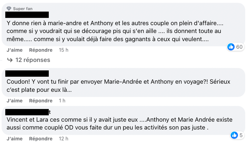 Captures d'\u00e9cran sur la page Facebook officielle d'Occupation Double.