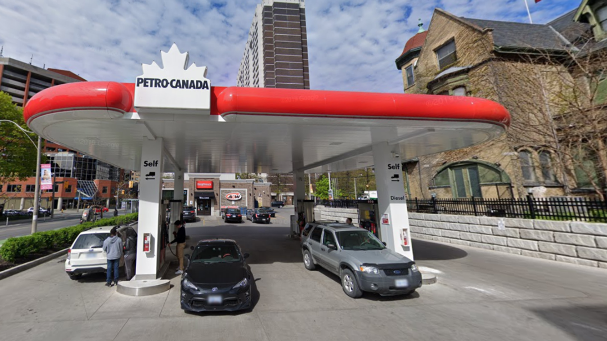 Car at a Petro-Canada gas station in Toronto.