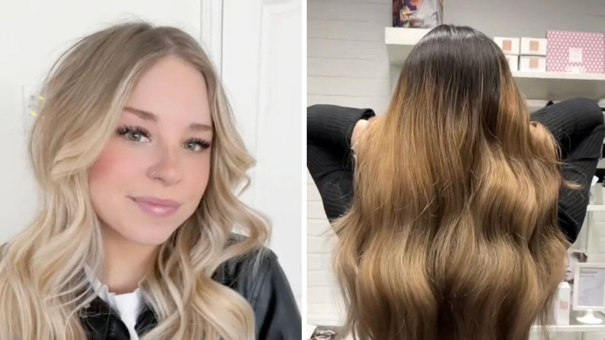 Carolanne Mayeu. Droite : Coiffure de Carolanne Maheu.