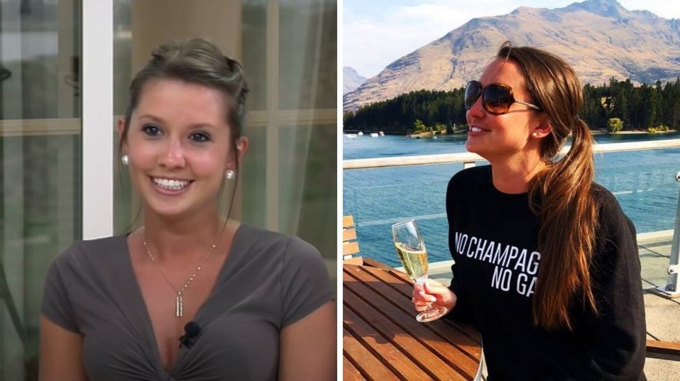 Caroline Bourque dans Occupation Double Portugal. Droite : Caroline Bourque.