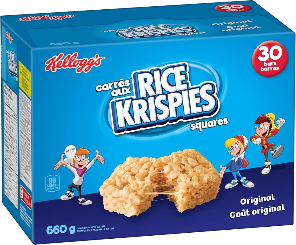 Carr\u00e9s aux Rice Krispies de Kellogg's.
