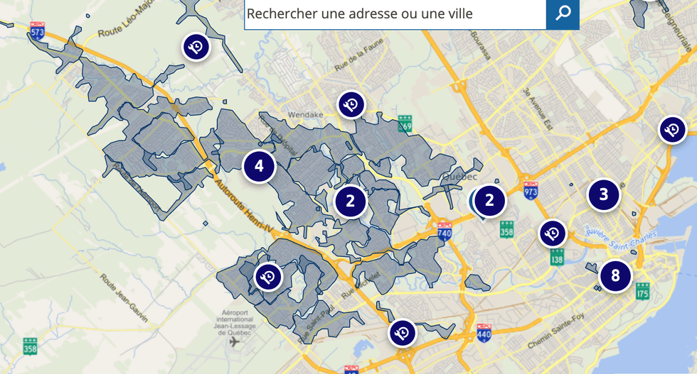 Carte des interruptions \u00e0 venir.
