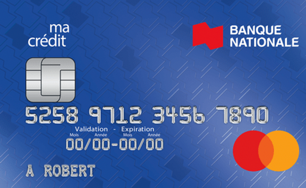 Carte macr\u00e9dit Mastercard de la Banque Nationale.