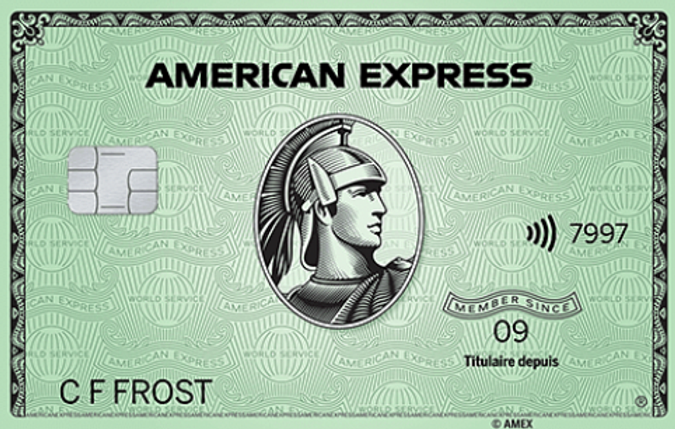Carte verte American Express.