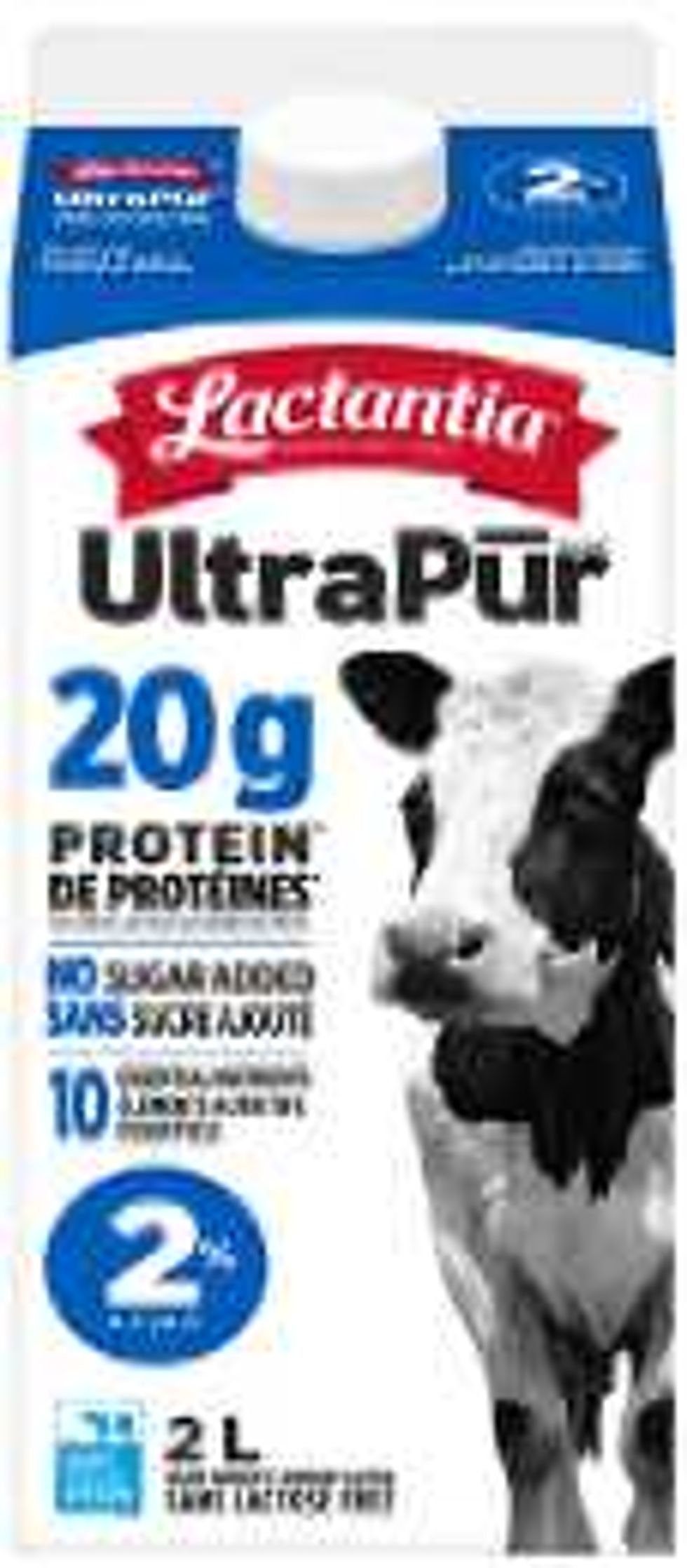 carton of recalled Lactantia UltraPur 2% 20g Protein & Lactose Free Milk