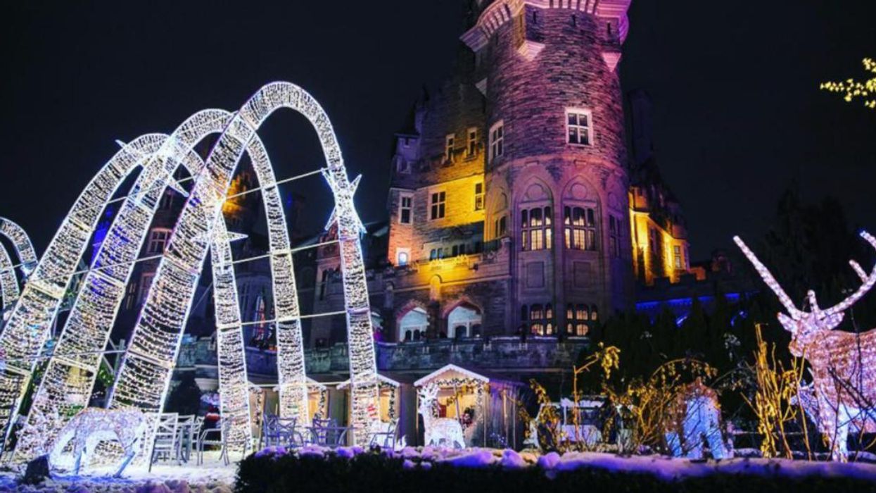 Casa Loma's Christmas Event Lets You Explore A Tree-Filled Castle & Sparkling Garden Trail