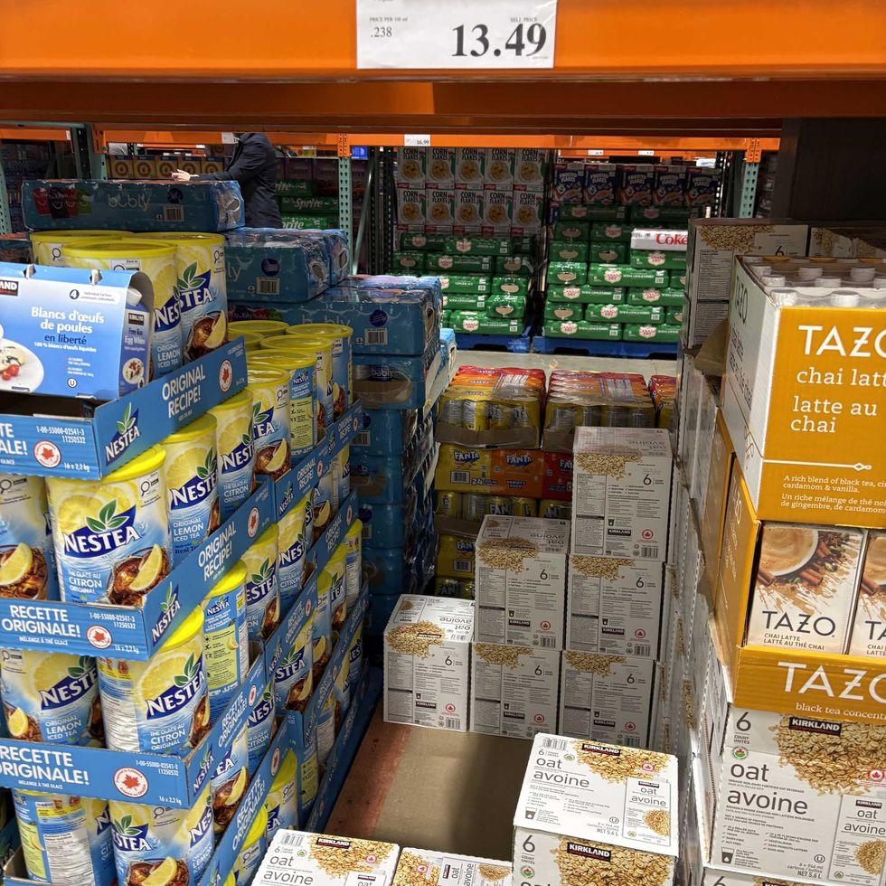 cases of Kirkland Signature oat beverage at costco