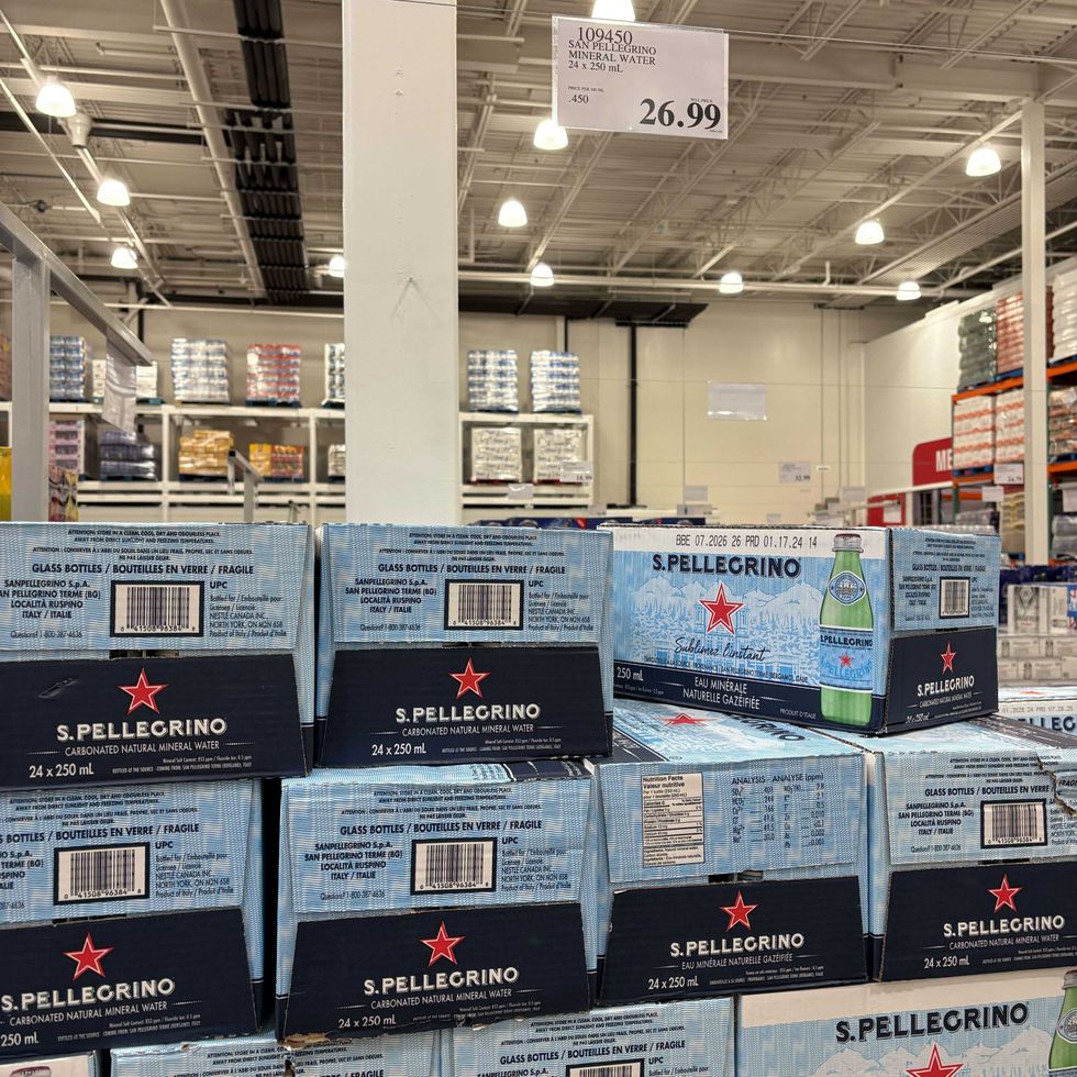 cases of san pellegrino sparkling water bottles at costco