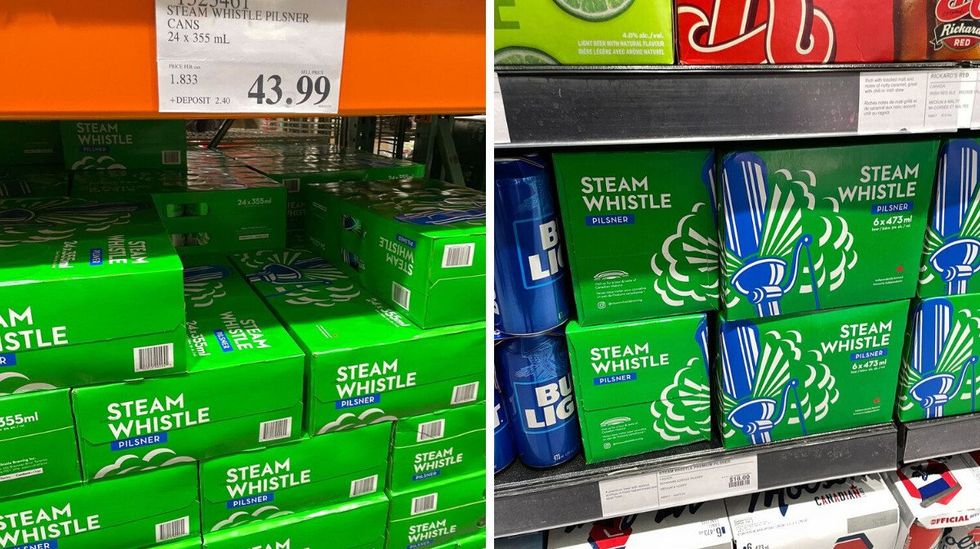 cases of steam whistle pilsner at costco and the lcbo