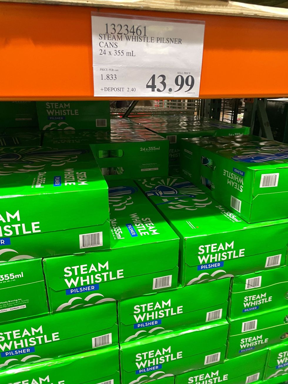 cases of steam whistle pilsner at costco