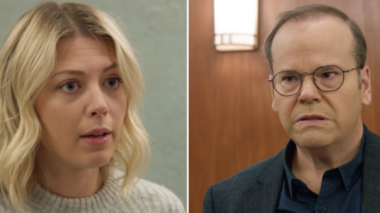 Catherine St-Laurent dans District 31. Droite : Michel Charrette dans District 31.