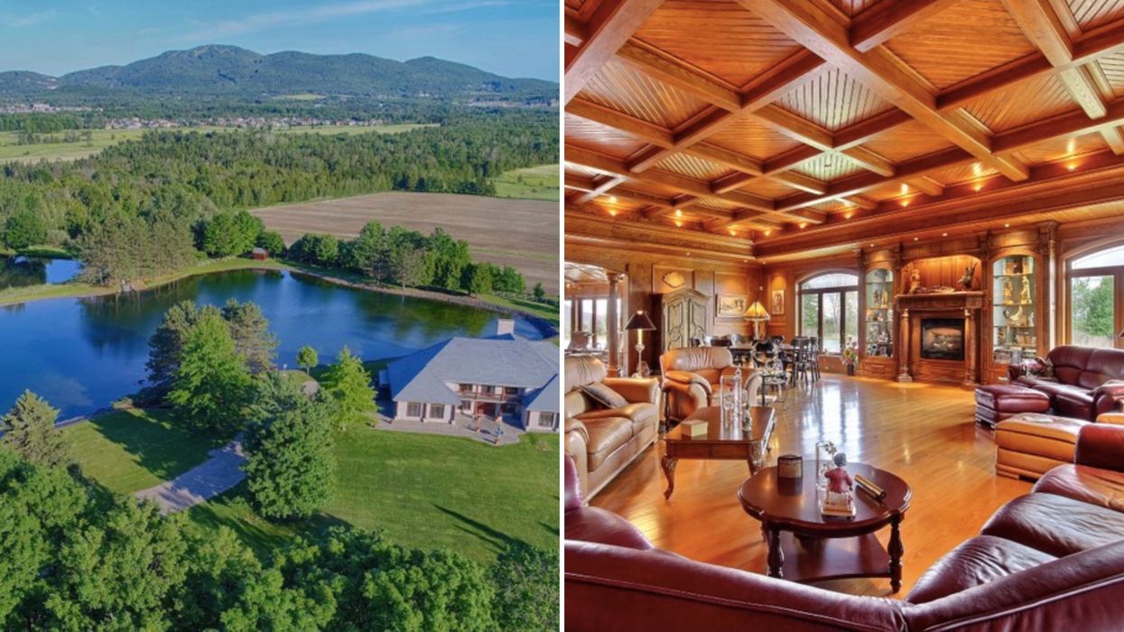 Ce manoir à Bromont vient avec un lac privé parfait pour tes bains de minuit