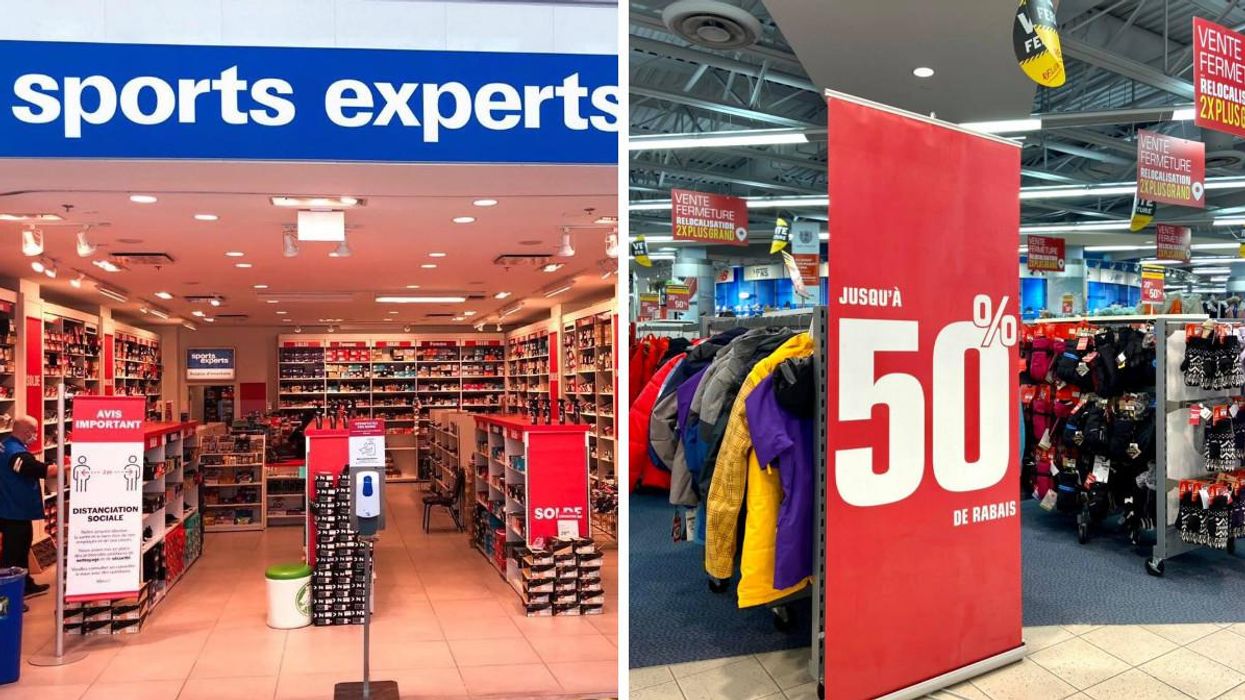 Ce Sports Experts à Québec fait une vente de fermeture et tout est à 50% de rabais minimum
