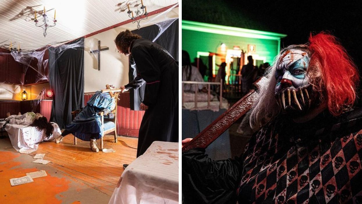 Ce village est transformé en entier pour Halloween et il y a un jeu d’évasion effrayant