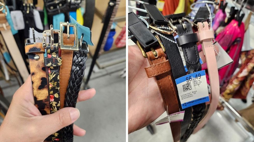 Ceintures minces diff\u00e9rentes couleurs.